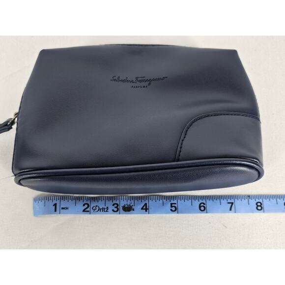 SALVATORE FERRAGAMO MAKE-UP/TOILETRY ZIPPER POUCH BAG DESIGNED TURKISH AIRLINES - Picture 9 of 11